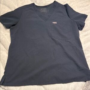 Figs dark gray V-Neck Women's Top